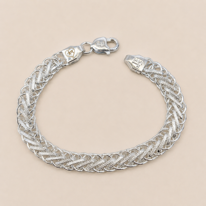 Silver Men Trendy Link Bracelet