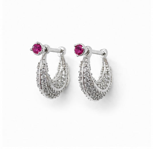 92.5 Silver Pink Stone Murki