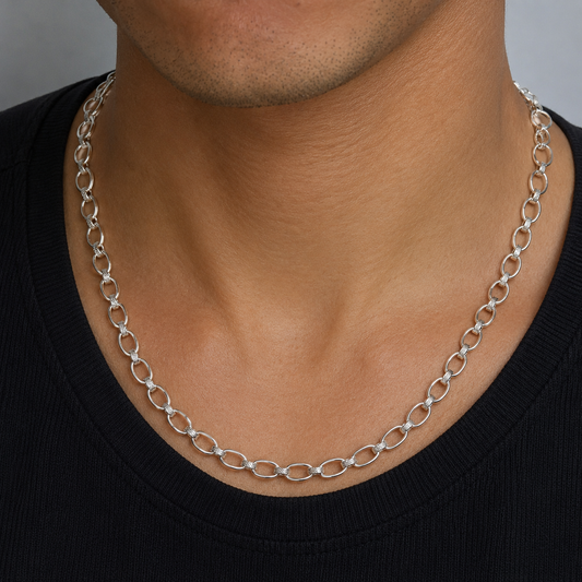 Silver Oval Link Chain