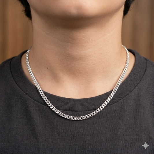 Silver Kids Cuban Chain