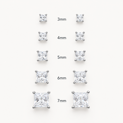 92.5 Silver Square Studs