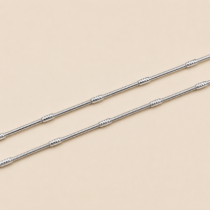 Silver Minimalist & Sleek Anklet for Her