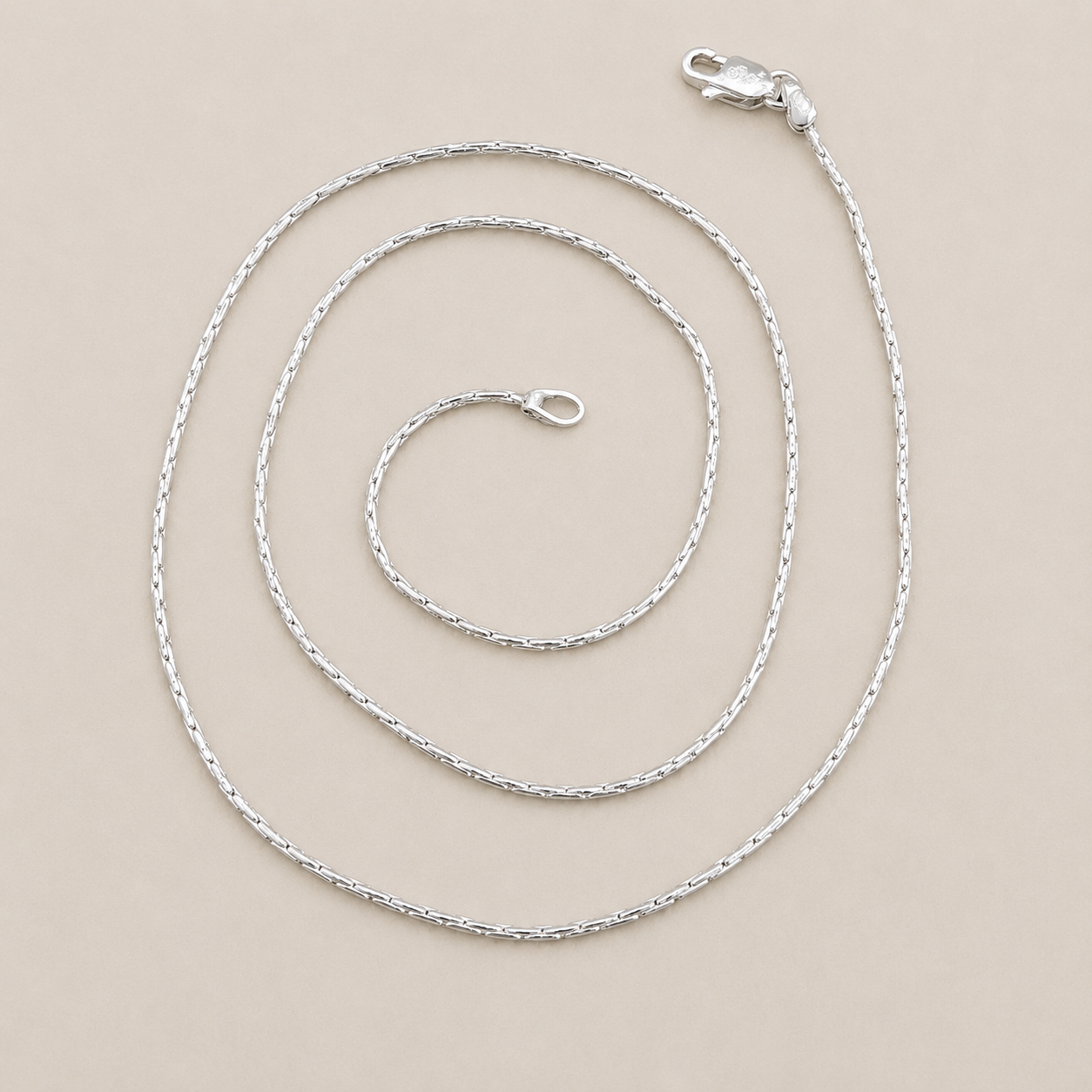 Silver Light Weight Round Link Box Chain