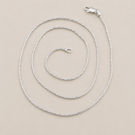 Silver Light Weight Round Link Box Chain