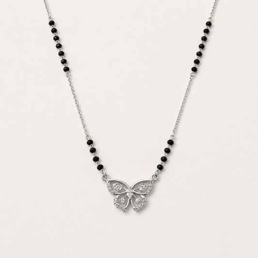 925 Silver Stunning Butterfly Mangalsutra
