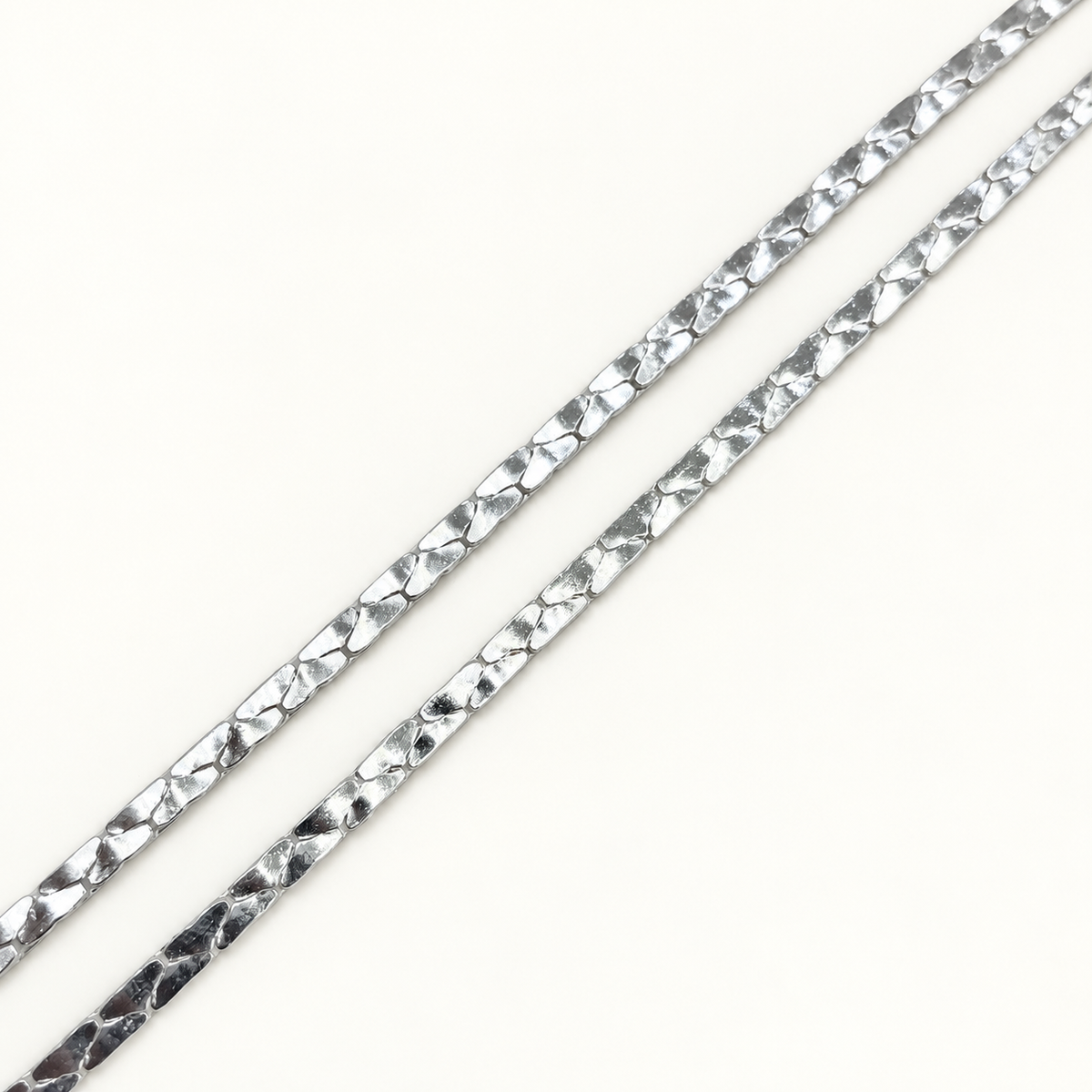 Silver Cross Style Flat Anklet