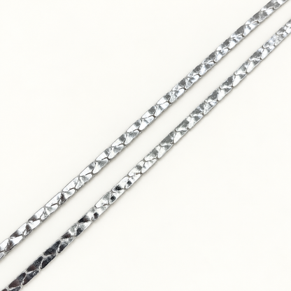 Silver Cross Style Flat Anklet