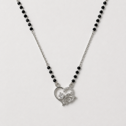 925 Silver Butterfly with Heart Mangalsutra