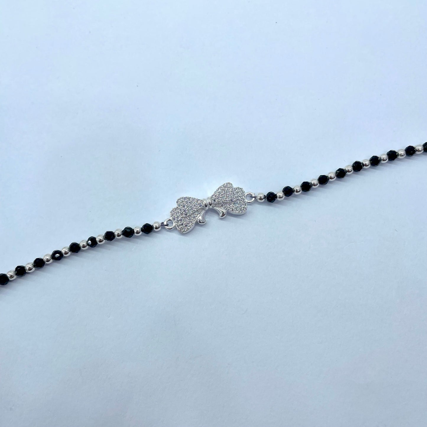 Silver Girlish Bow Bracelet