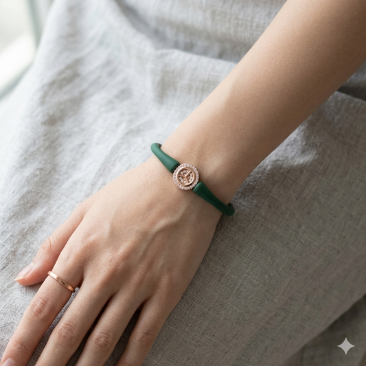 Silver RoseGold Logo Bracelet