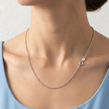 92.5 Pure Silver Rhodium Ladies Chain- Makoda Chain- Durable and Minimal