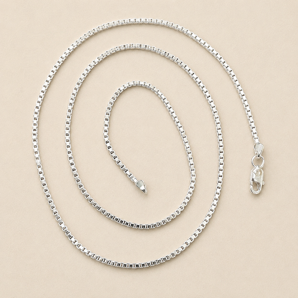 Silver Box Chain - Timeless Design