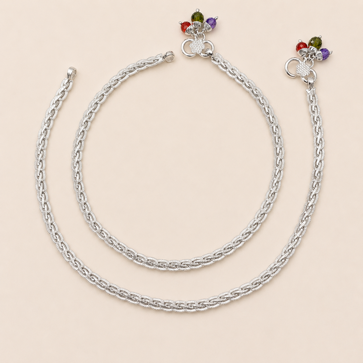Silver Cross Style Minimal Anklet for Her