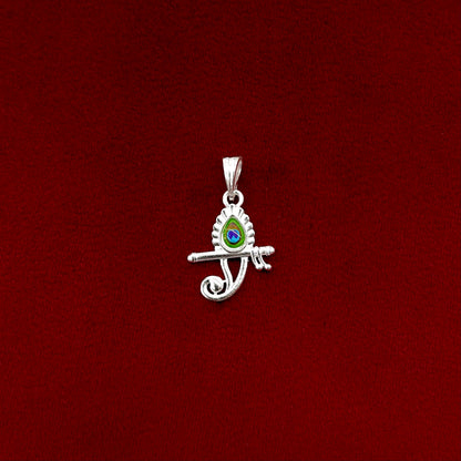 Silver Morepankh Fancy Pendent