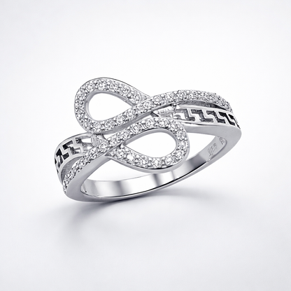 92.5 Pure Silver Versace Infinity Style Statement Rings