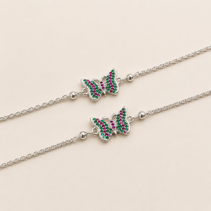 Silver Butterfly Designer Anklet For women