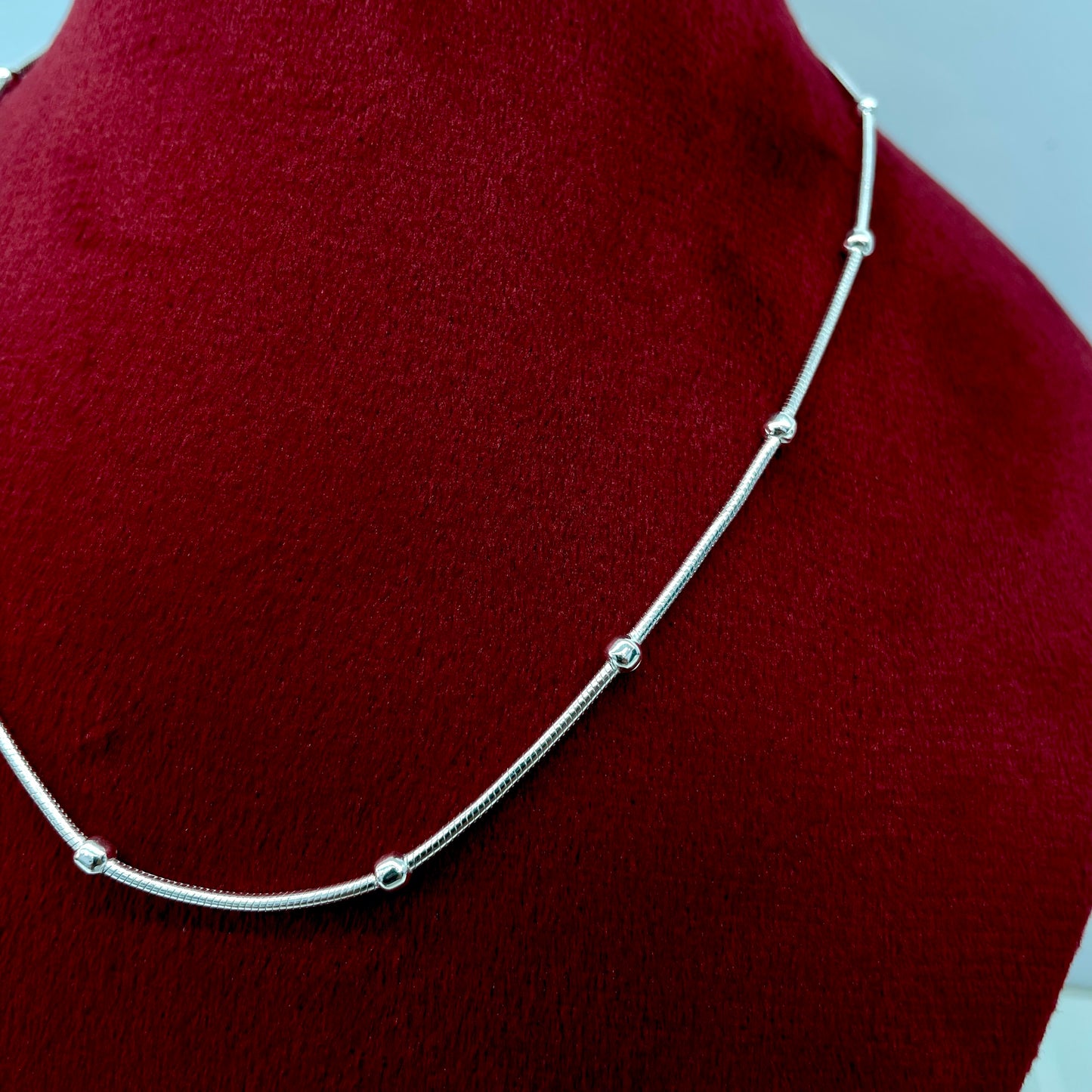 Silver Kids Ball Snake Chain