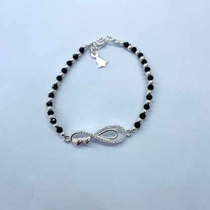 Silver Girlish Infinity Bracelet