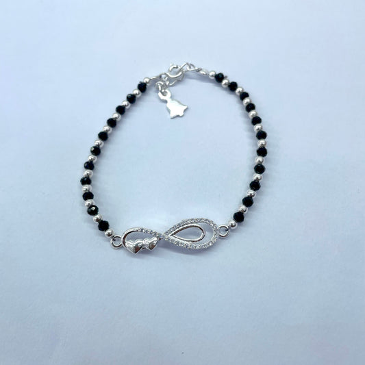 Silver Girlish Infinity Bracelet