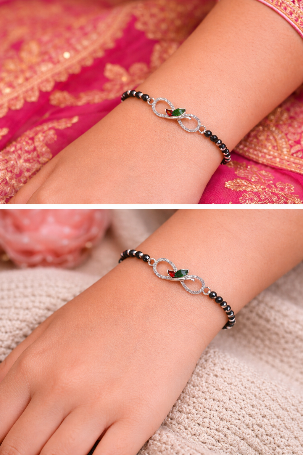 Silver Girlish Infinity Bracelet