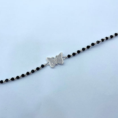 Silver Girlish Butterfly Bracelet