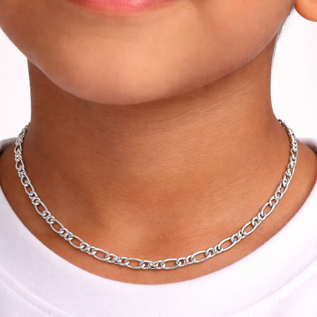Silver Kids Morden Figaro Chain