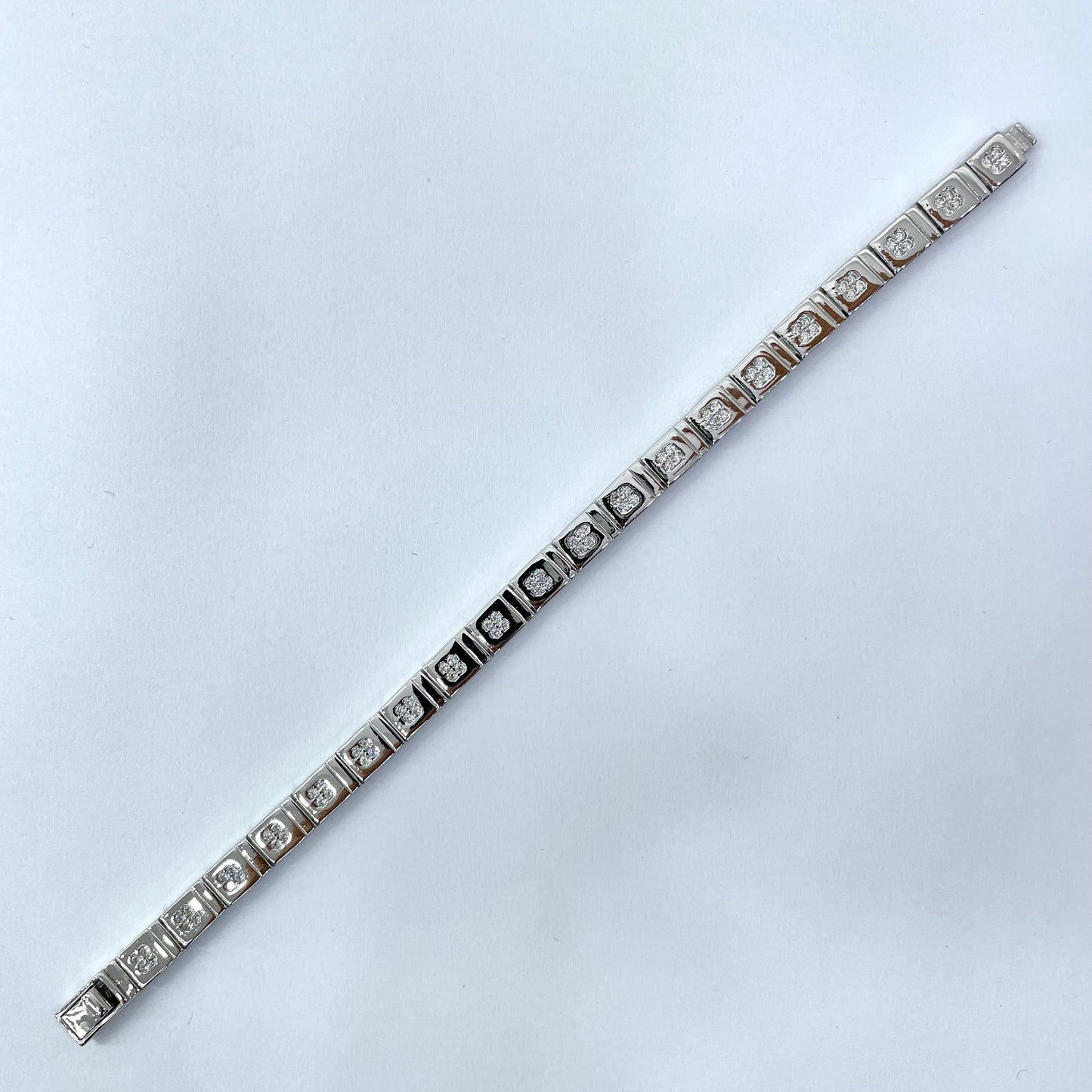 Silver Men Rhodium Fancy Bracelet