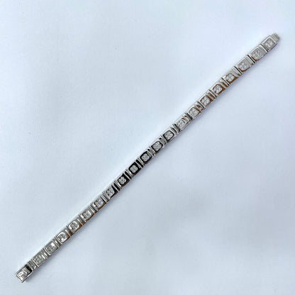 Silver Men Rhodium Fancy Bracelet