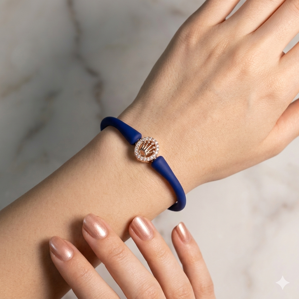 Silver RoseGold Logo Bracelet