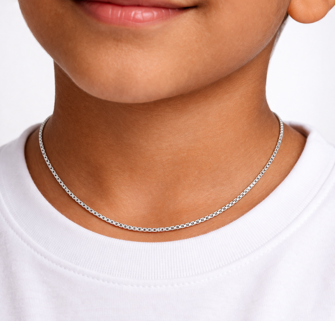 Silver Kids Box Chain
