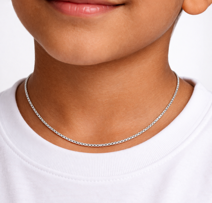 Silver Kids Box Chain