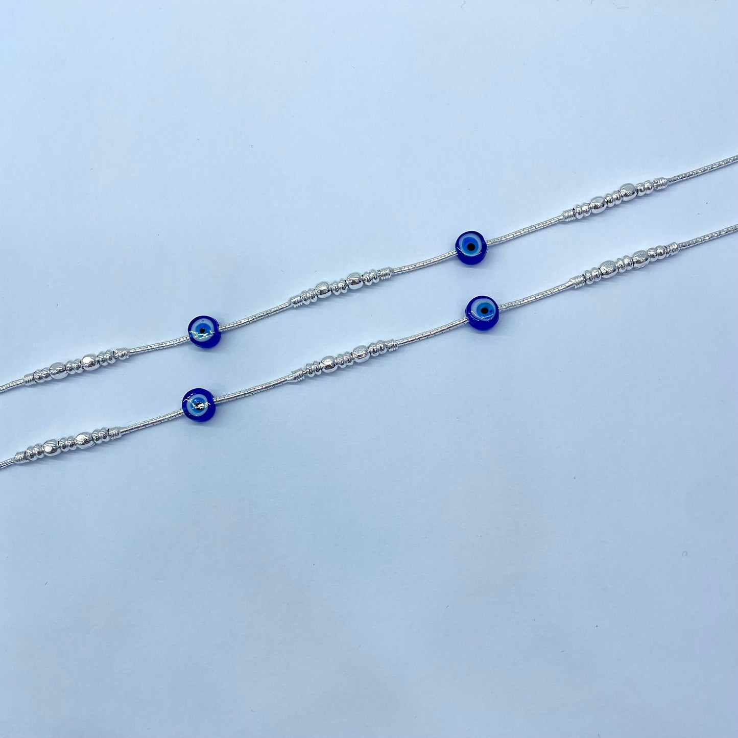 Evil Eye Silver Anklet