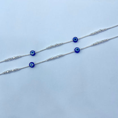 Evil Eye Silver Anklet