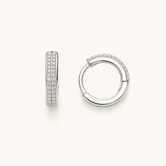 925 Silver Double Line Stone Bali