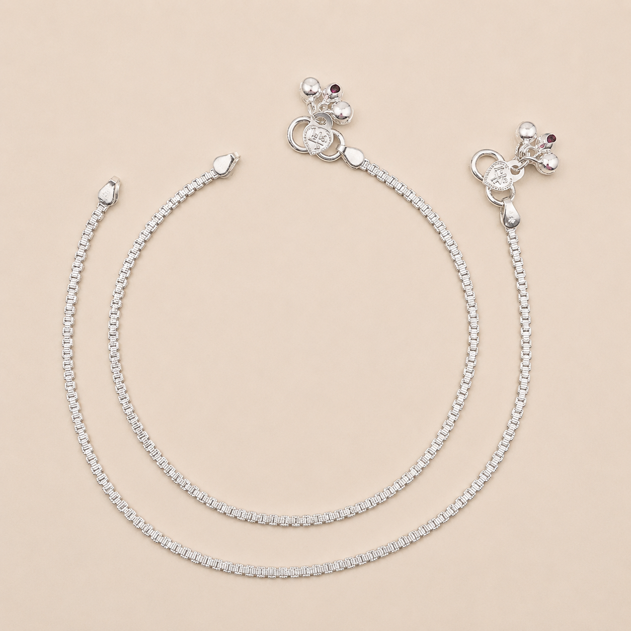 Silver Flat Minimal Anklet for Her