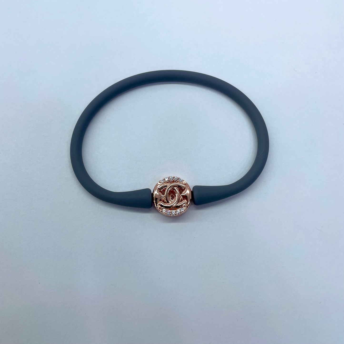 Silver RoseGold Logo Bracelet