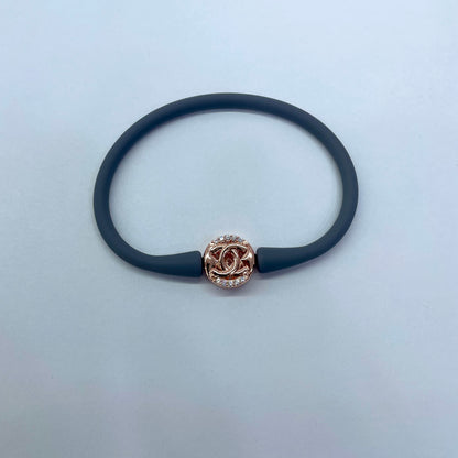 Silver RoseGold Logo Bracelet