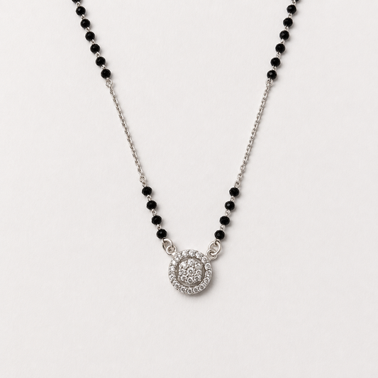 925 Silver Minimal Round Mangalsutra