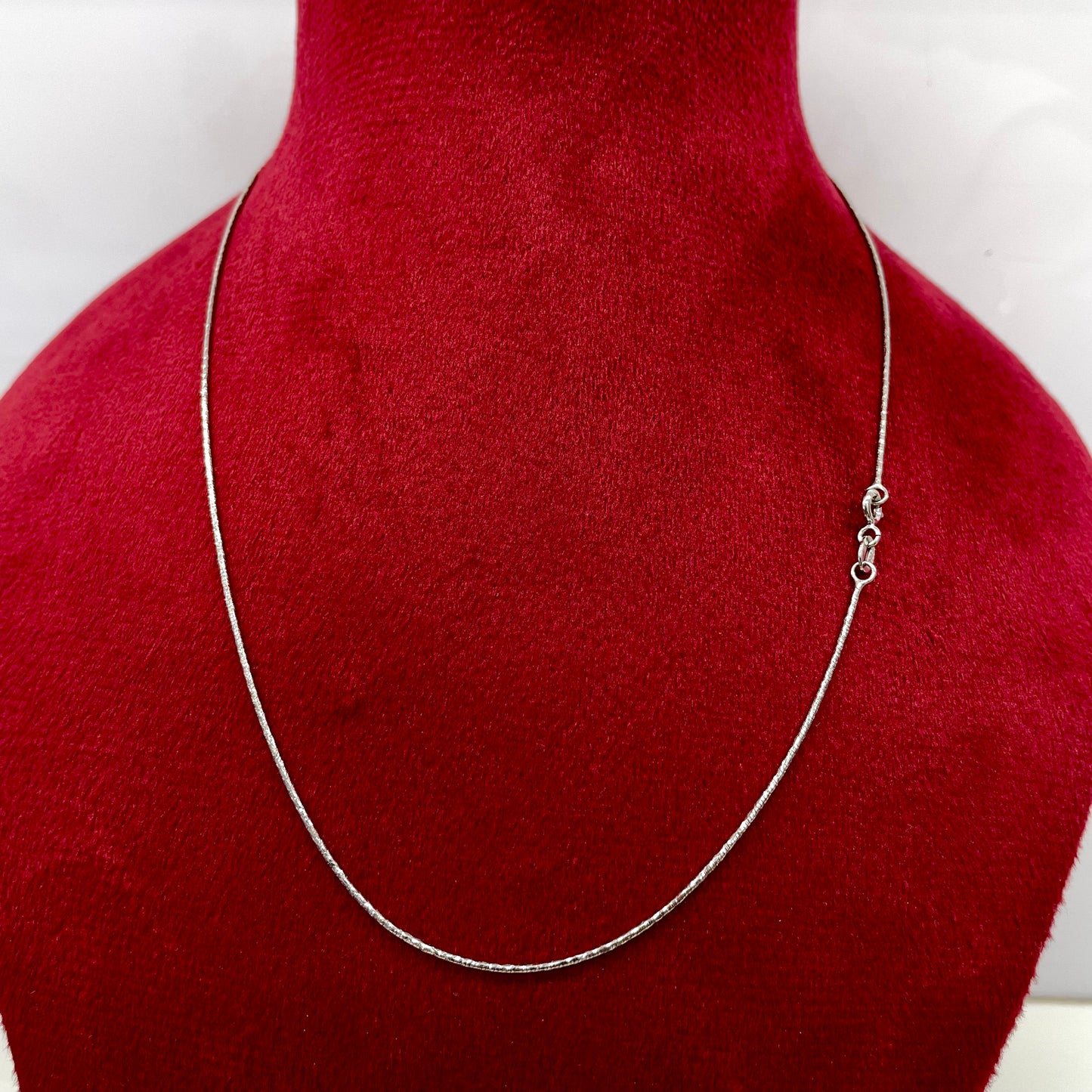 92.5 Pure Silver Rhodium Ladies Chain-Snake chain-Minimal and Elegant
