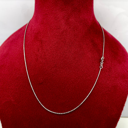92.5 Pure Silver Rhodium Ladies Chain-Snake chain-Minimal and Elegant
