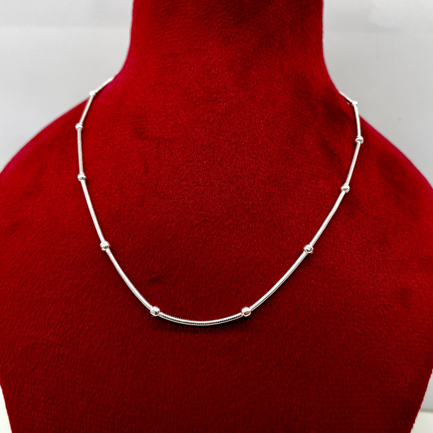 Silver Kids Ball Snake Chain