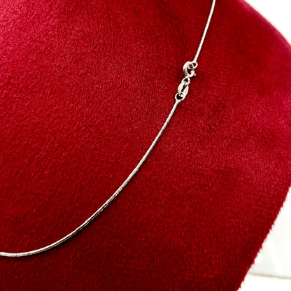 92.5 Pure Silver Rhodium Ladies Chain-Snake chain-Minimal and Elegant