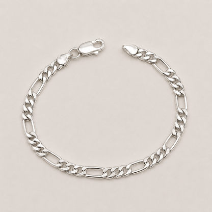 Silver Men Figaro Bracelet