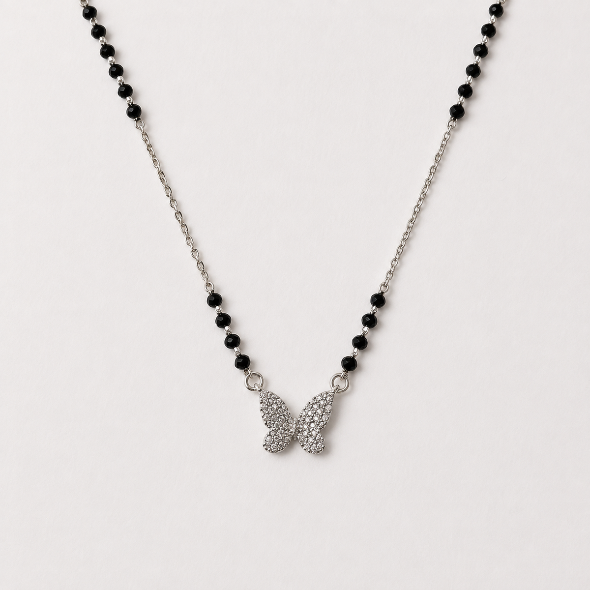 925 Silver Minimal Butterfly Mangalsutra