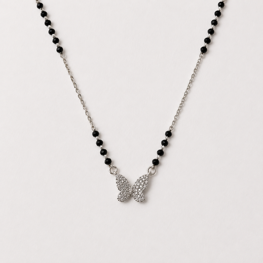 925 Silver Minimal Butterfly Mangalsutra