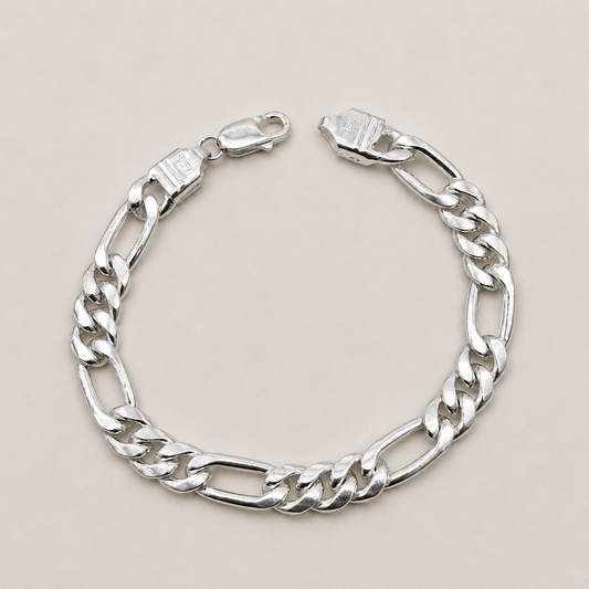 Silver Men Figaro Bracelet