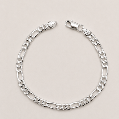 Silver Men Figaro Bracelet