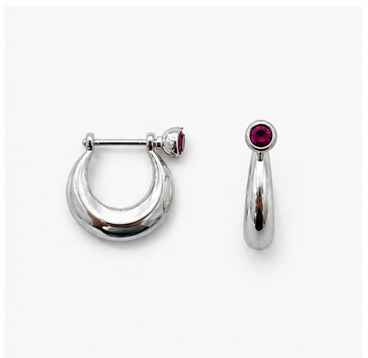 92.5 Silver Pink Stone Plain Murki