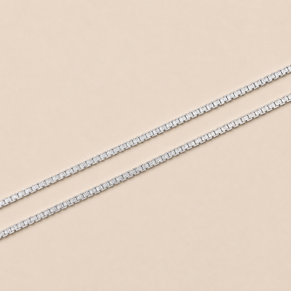 Silver Flat Minimal Anklet for Her