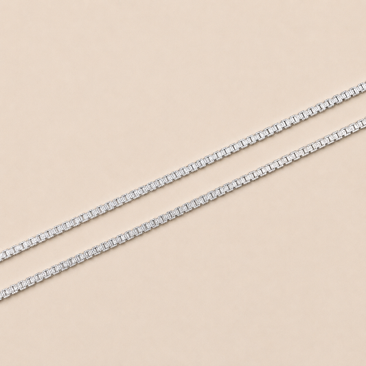 Silver Flat Minimal Anklet for Her